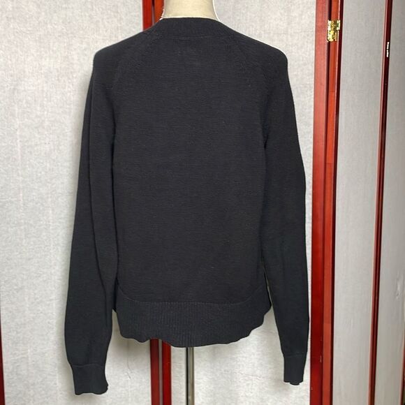 Daily/Ritual 100% Cotton Classic Black Crewneck Sweater (Size: Medium) - Picture 4 of 14